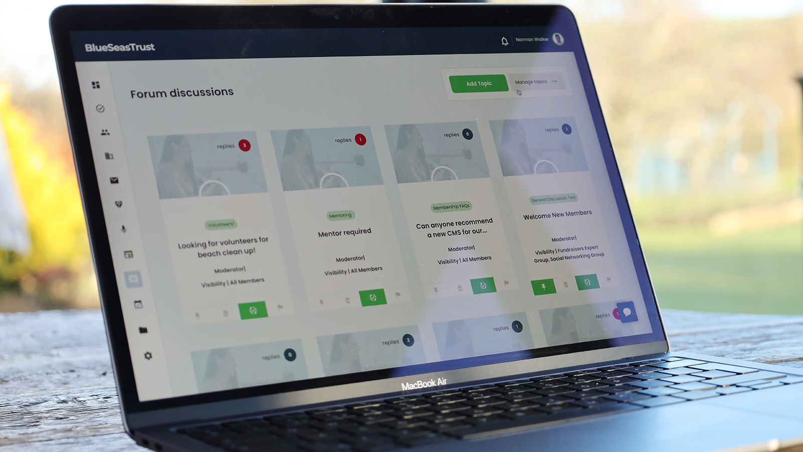 screenshot of Memba CRM